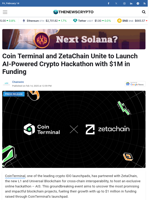 Coin Terminal and ZetaChain Unite to Launch AI-Powered Crypto Hackathon with $1M in Funding - TheNewsCrypto