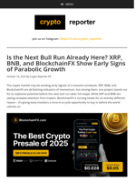 Is the Next Bull Run Already Here? XRP, BNB, and BlockchainFX Show Early Signs of Parabolic Growth