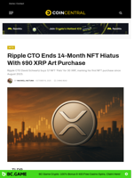 Ripple CTO Ends 14-Month NFT Hiatus With $90 XRP Art Purchase - CoinCentral