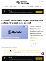 ChatGPT advertisers report mixed results as targeting problems persist