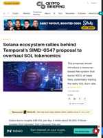 Solana ecosystem rallies behind Temporal's SIMD-0547 proposal to overhaul SOL tokenomics