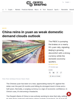 China reins in yuan as weak domestic demand clouds outlook
