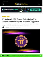 Pi Network (PI) Price: Coin Gains 7% Ahead of February 15 Mainnet Upgrade - CoinCentral