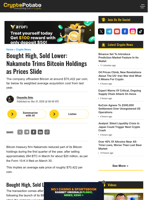 Bought High, Sold Lower: Nakamoto Trims Bitcoin Holdings as Prices Slide