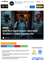 $457K Crypto Scam: Mumbai Student’s Dark Double Life | Live Bitcoin News