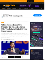 White House Executive Director Bo Hines Declares U.S. The Future Global Crypto Superpower