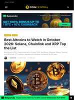 Best Altcoins to Watch in October 2026: Solana, Chainlink and XRP Top the List - CoinCentral