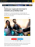 Crypto Applicants Often Fail In The Interview Process — This Is Why