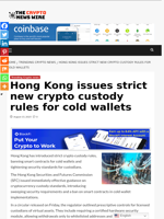 Hong Kong issues strict new crypto custody rules for cold wallets - The Crypto News Wire