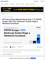 HTX Weekly Recap: PIPPIN Surge & Terra Ecosystem Rebound