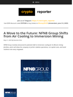 A Move to the Future: NFN8 Group Shifts from Air Cooling to Immersion Mining