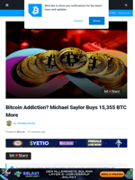 Bitcoin Addiction? Michael Saylor Buys 15,355 BTC More