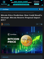 Bitcoin Price Prediction: How Could Brazil’s Strategic Bitcoin Reserve Proposal Impact BTC?