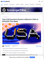 Top 4 US Economic Events in Bitcoin's Path to $110,000
