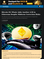 Bitcoin OG Whale Adds Another $1B in Ethereum Despite Midterm Correction Risks