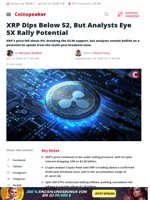 XRP Dips Below $2, But Analysts Eye 5X Rally Potential - Coinspeaker