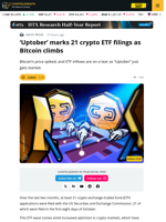‘Uptober’ Sees Bitcoin Spike and ‘Flood Gate’ of ETFs