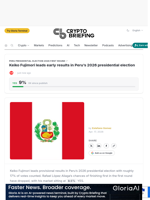 Keiko Fujimori leads early results in Peru's 2026 presidential election