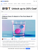 3 Meme Coins To Watch In The First Week Of October