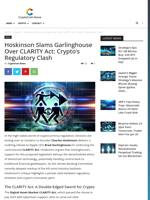 Hoskinson Slams Garlinghouse Over CLARITY Act: Crypto's Regulatory Clash - CryptoCoin.News