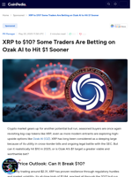 XRP to $10? Some Traders Are Betting on Ozak AI to Hit $1 Sooner