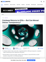 Coinbase Revives ICO Sales with Monad