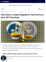Paul Atkins: Crypto Regulation Top Priority in New SEC Roadmap