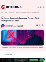 Proof-of-Reserves Debate Heats Up After Saylor’s Remarks