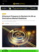 Ethereum Prepares to Reclaim $4.5K as Derivatives Market