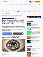 Federal Reserve Set to Hold Rates as Markets Fully Price out 2026 Cuts – Bitcoin News