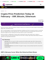 Crypto Price Prediction Today 24 February - XRP, BTC, ETH