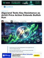 ALGO Tests Key Resistance Amid 4-Day Bullish Price Run