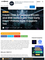 Could Ozak AI Outpace Bitcoin and BNB Gains From Their Early Days? Presale Data Suggests Yes | Live Bitcoin News