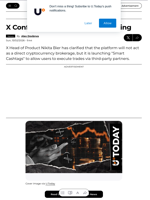 X Confirms No Direct Bitcoin Trading - U.Today