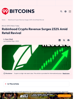 Robinhood Crypto Revenue Surges 232% Amid Retail Revival - 99Bitcoins