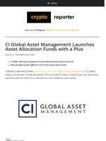 CI Global Asset Management Launches Asset Allocation Funds with a Plus