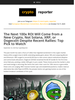 The Next 100x ROI Will Come from a New Crypto, Not Solana, XRP, or Dogecoin Despite Recent Rallies: Top Pick to Watch
