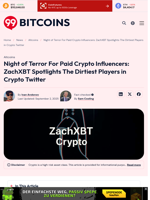 ZachXBT Exposes Undisclosed Crypto Shills: Who Is On The List?