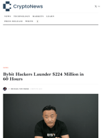 Bybit Hackers Launder $224 Million in 60 Hours 