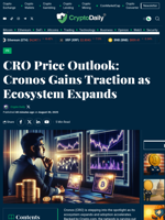 CRO Price Outlook: Cronos Gains Traction as Ecosystem Expands - Crypto Daily