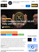 Turn Stability into Profit: $8,203 Daily with XRP Mining | Live Bitcoin News