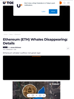 Ethereum (ETH) Whales Disappearing: Details - U.Today