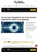 Vercel says TypeSafe's Jev is the fastest-adopted AI model on its gateway