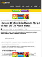 Ethereum's (ETH) Semi-Bullish Stalemate: Why Spot and Perps Both Look Weak on Binance