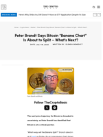 Peter Brandt Says Bitcoin “Banana Chart” Is About to Split – What’s Next?