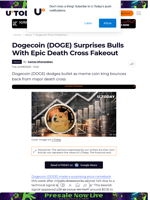Dogecoin (DOGE) Surprises Bulls With Epic Death Cross
Fakeout