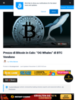 Prezzo di Bitcoin in Calo: 