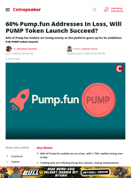 PUMP Token Faces Doubts as 60% of Users Report Losses