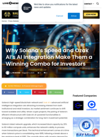 Why Solana’s Speed and Ozak AI’s AI Integration Make Them a Winning Combo for Investors | Live Bitcoin News