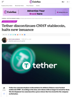 Tether discontinues CNH₮ stablecoin, halts new issuance - Coinfea